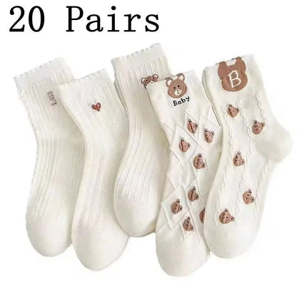 Mens Soft Breathable Cartoon Expression Socks  MultiPair Packs 14