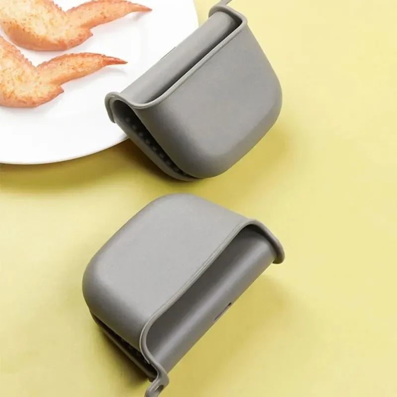 Thick Insulated Hand Clips Anti Slip High Temperature Resistant Silicone Oven Gloves 6