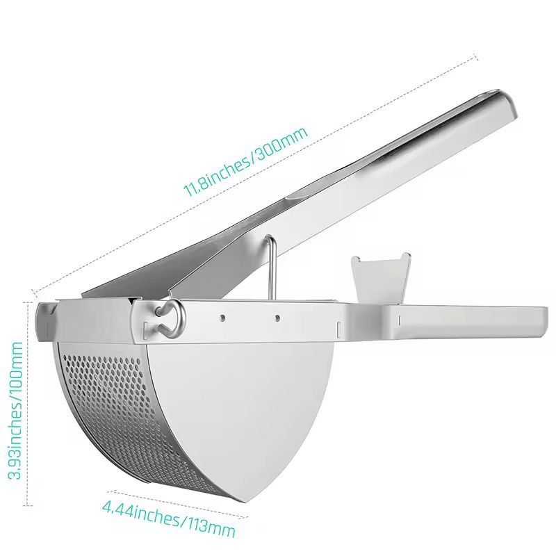 LMETJMA Stainless Steel Potato Ricer  HeavyDuty Masher 3