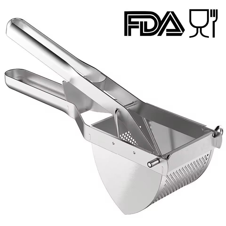 LMETJMA Stainless Steel Potato Ricer  HeavyDuty Masher 4