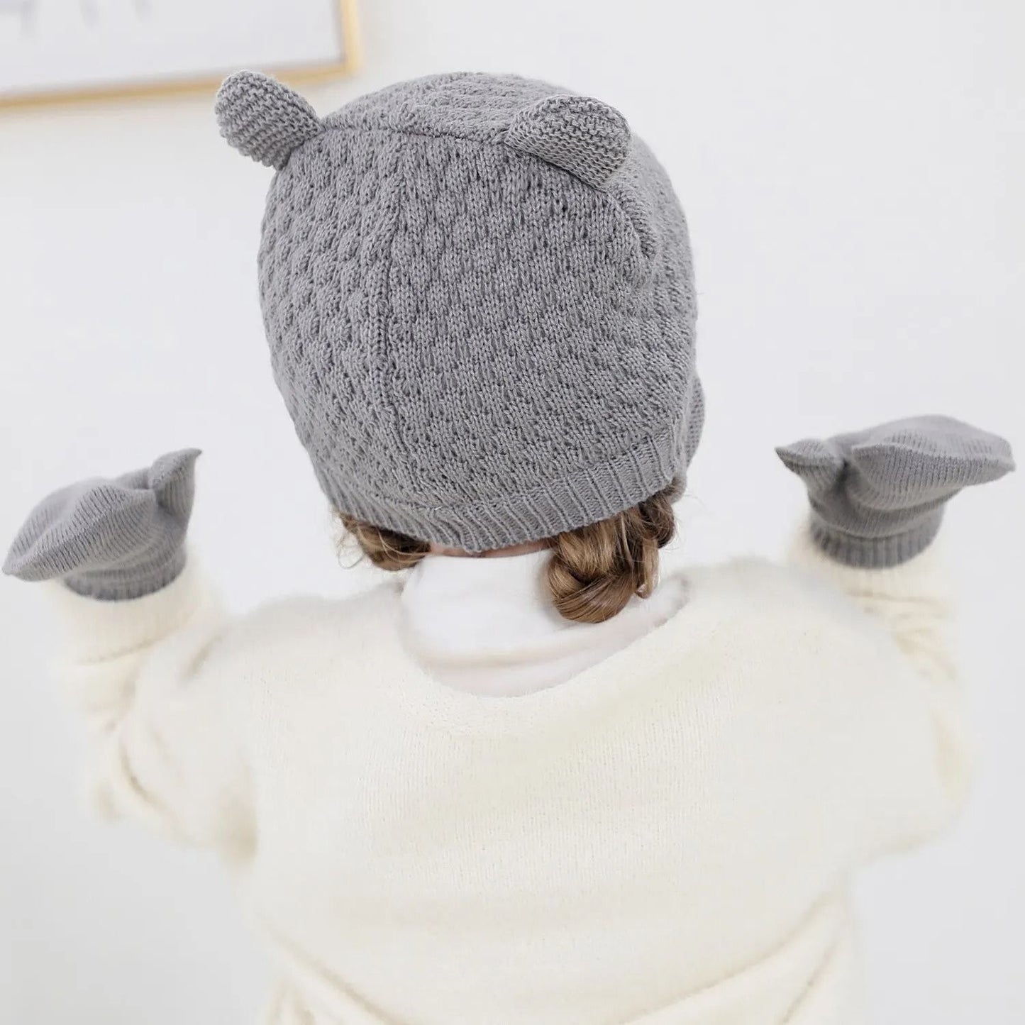 Baby Winter Knit Hat And Gloves Set 3