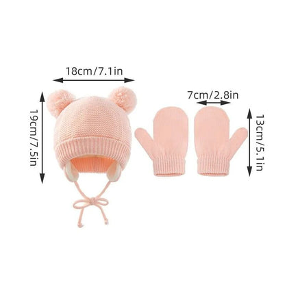 Baby Winter Knit Hat And Gloves Set 5