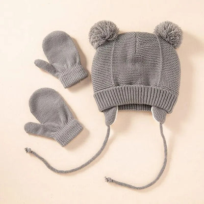 Baby Winter Knit Hat And Gloves Set 7