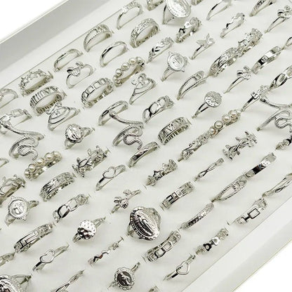 Gold Tone Mixed Style Ring Set For Women 30 Pieces 8