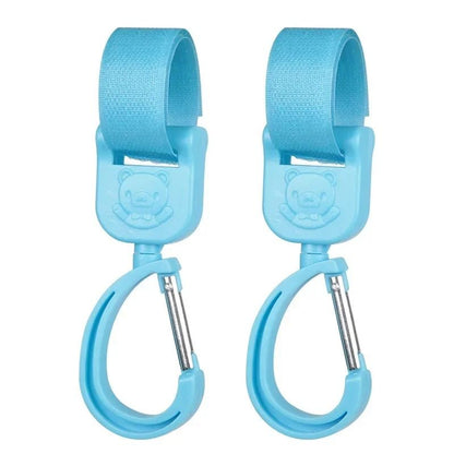 Baby Stroller Pram Hooks 360 Rotation Universal Bag Hanger Clip Set 9
