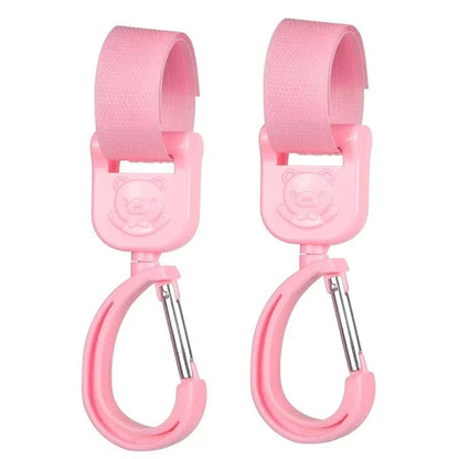 Baby Stroller Pram Hooks 360 Rotation Universal Bag Hanger Clip Set 10