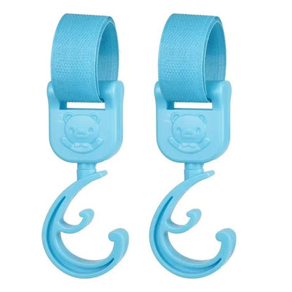 Baby Stroller Pram Hooks 360 Rotation Universal Bag Hanger Clip Set 12