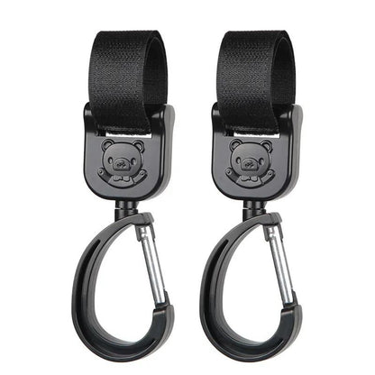 Baby Stroller Pram Hooks 360 Rotation Universal Bag Hanger Clip Set 13
