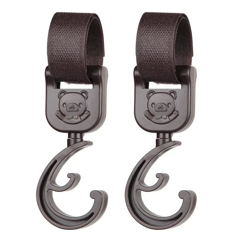 Baby Stroller Pram Hooks 360 Rotation Universal Bag Hanger Clip Set 14
