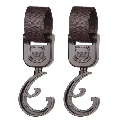 Baby Stroller Pram Hooks 360 Rotation Universal Bag Hanger Clip Set 14