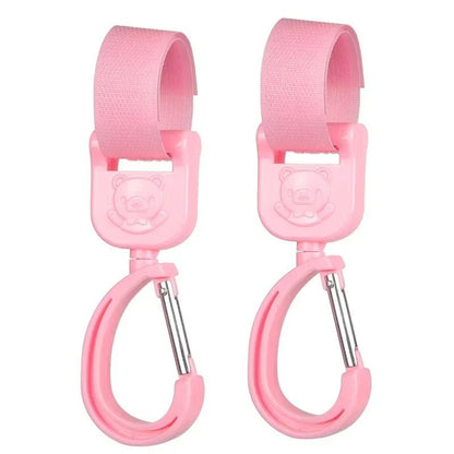 Baby Stroller Pram Hooks 360 Rotation Universal Bag Hanger Clip Set 6