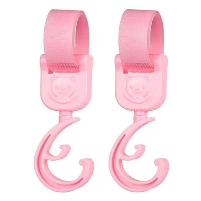 Baby Stroller Pram Hooks 360 Rotation Universal Bag Hanger Clip Set 7