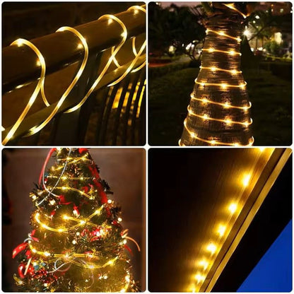 Solar LED Rope Lights For Outdoor Garden 9
