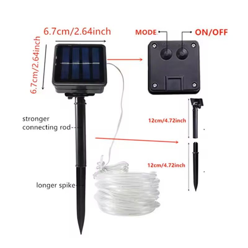 Solar LED Rope Lights For Outdoor Garden 17