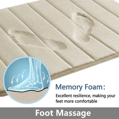Super Absorbent Memory Foam Bath Mat Set Non Slip Bathroom Rug And Toilet Footpad 14