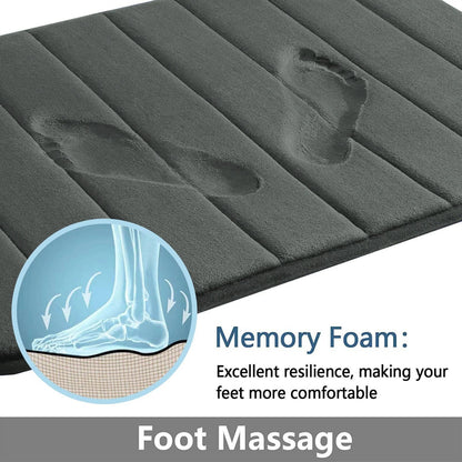 Super Absorbent Memory Foam Bath Mat Set Non Slip Bathroom Rug And Toilet Footpad 8