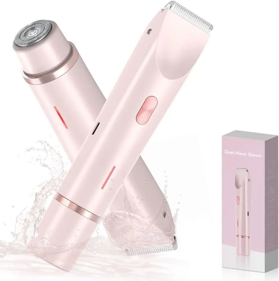 2 In 1 Dual Head Electric Razor And Bikini Trimmer For Women Wet Dry Use 5