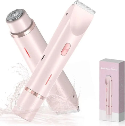 2 In 1 Dual Head Electric Razor And Bikini Trimmer For Women Wet Dry Use 5