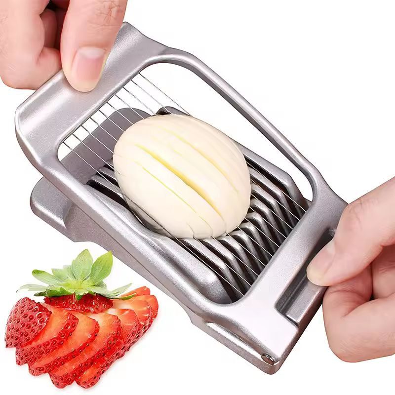 LMETJMA Premium Stainless Steel Egg & Fruit Slicer – Quick-Prep Kitchen Cutter