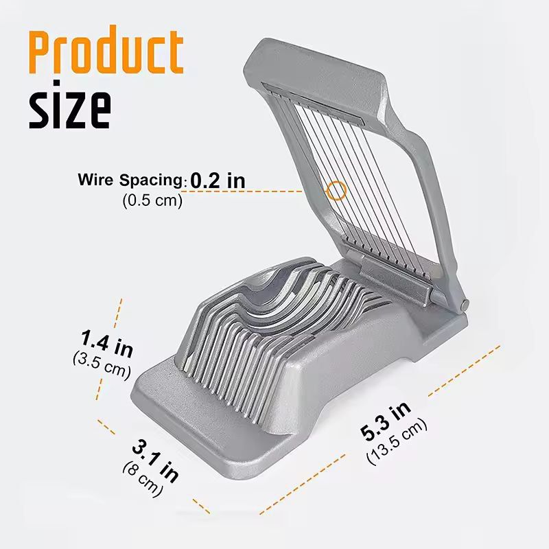 LMETJMA Premium Stainless Steel Egg  Fruit Slicer  QuickPrep Kitchen Cutter 1
