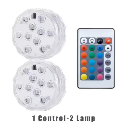 RGB LED Submersible Underwater Light 14