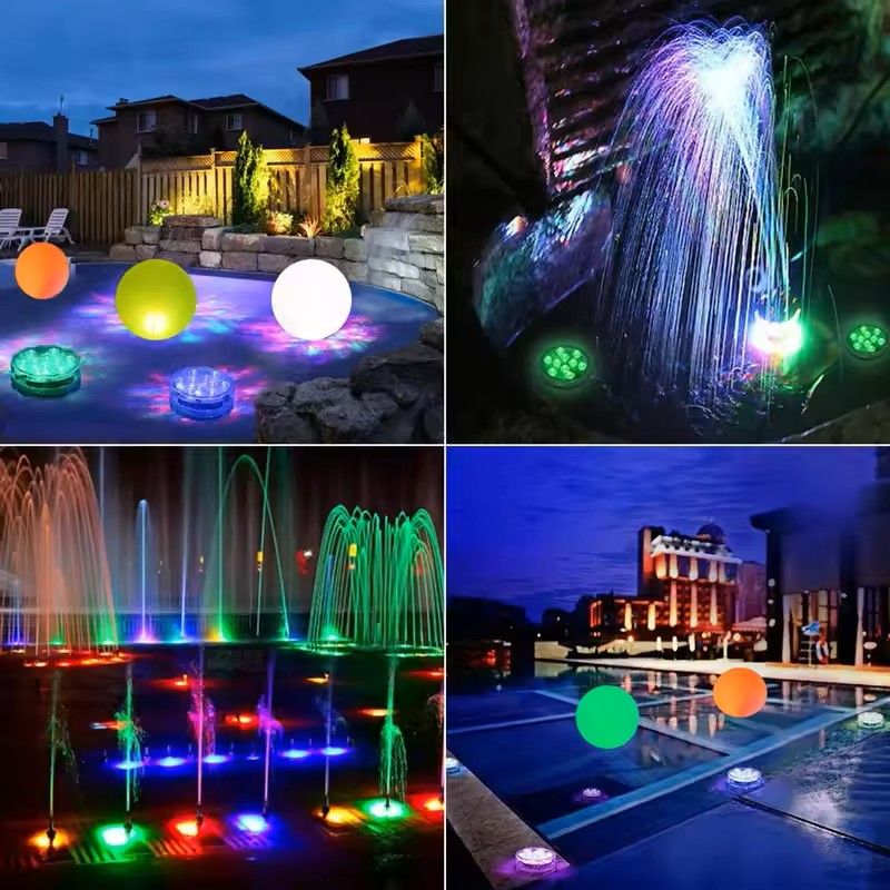RGB LED Submersible Underwater Light 8