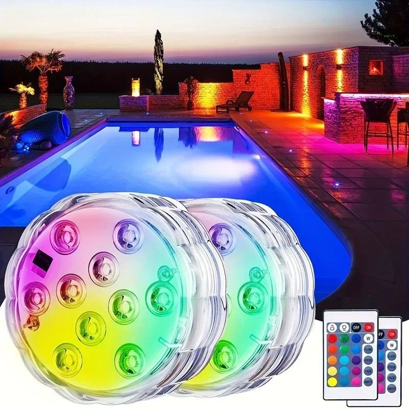 RGB LED Submersible Underwater Light 7