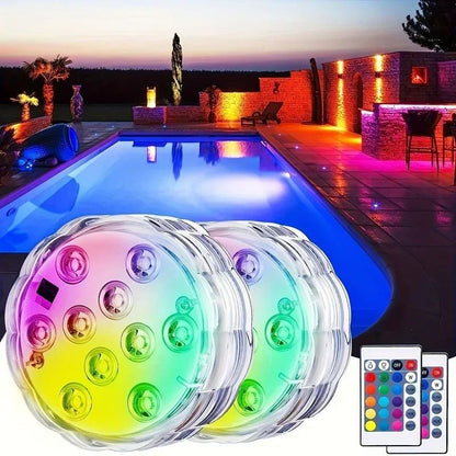 RGB LED Submersible Underwater Light 7