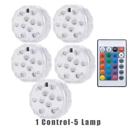 RGB LED Submersible Underwater Light 16
