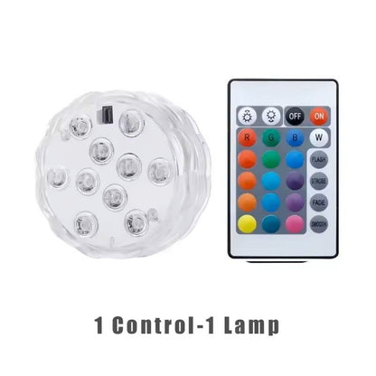 RGB LED Submersible Underwater Light 13