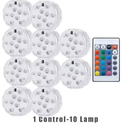 RGB LED Submersible Underwater Light 19