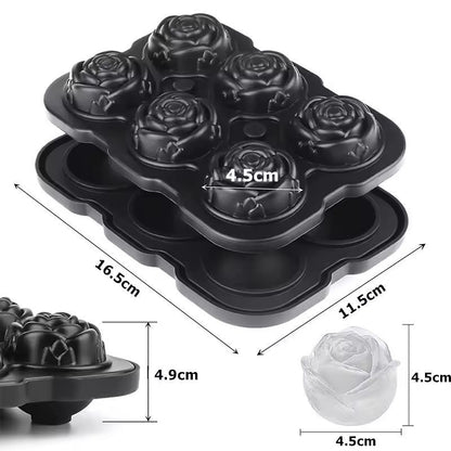 Silicone Rose Ice Cube Tray  EasyRelease Flower Ice Molds For Cocktails  Whiskey 1