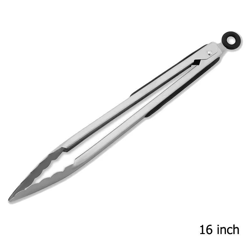Premium LMETJMA Stainless Steel Kitchen  BBQ Tongs  NonSlip HeatResistant Grill  Salad Tongs 9