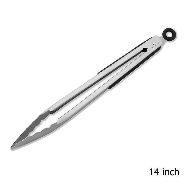Premium LMETJMA Stainless Steel Kitchen  BBQ Tongs  NonSlip HeatResistant Grill  Salad Tongs 8