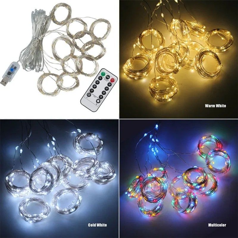 LED Curtain Fairy Lights With Remote Control 1