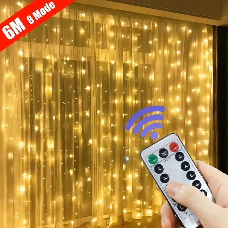 LED Curtain Fairy Lights with Remote Control