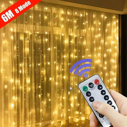 LED Curtain Fairy Lights with Remote Control