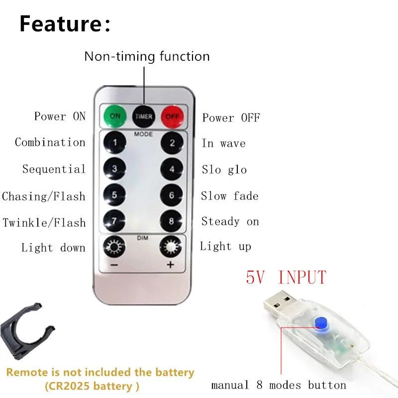 LED Curtain Fairy Lights With Remote Control 4
