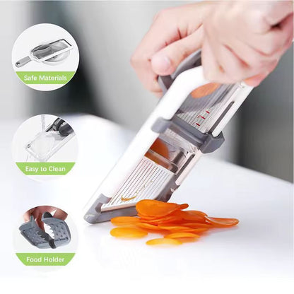 LMETJMA Adjustable Mandoline Vegetable Slicer  Cheese Grater 2