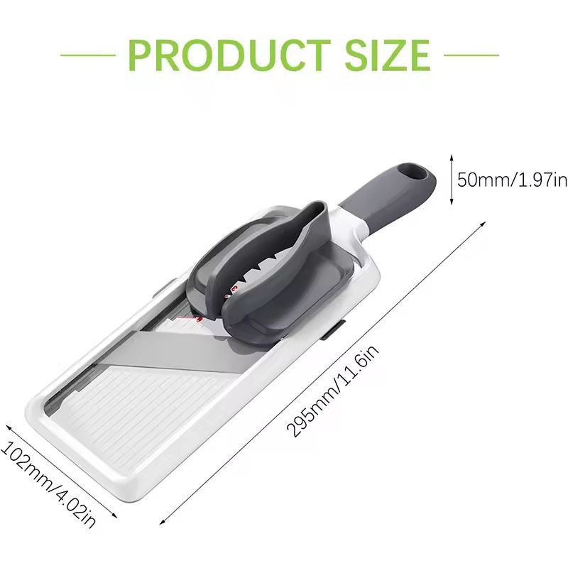LMETJMA Adjustable Mandoline Vegetable Slicer  Cheese Grater 4