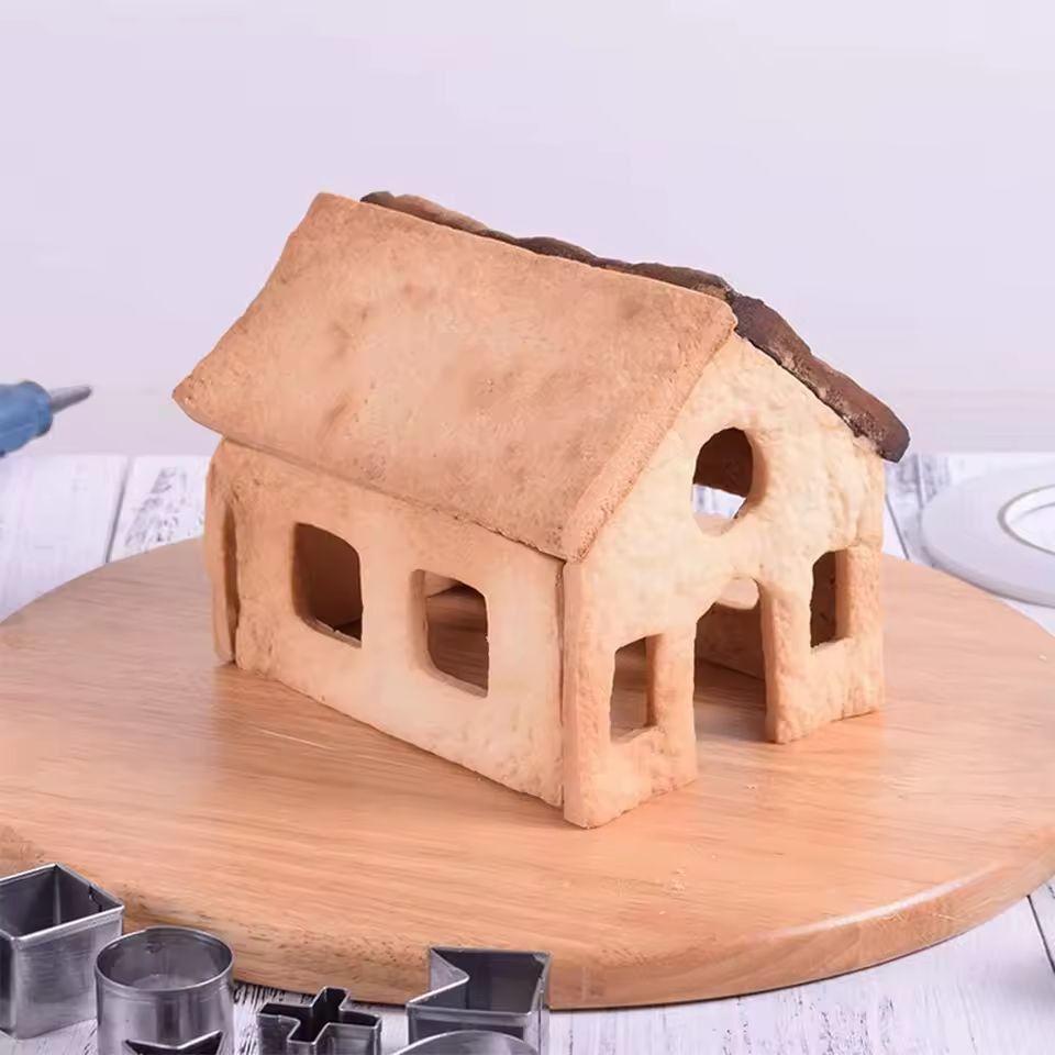Stainless Steel Holiday Gingerbread House Cookie Cutter Set  10Piece Christmas Baking Kit 2