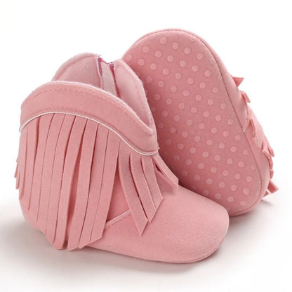 Winter Baby Girl Thick Snow Boots Warm Plush Non Slip Cotton Walking Shoes 2