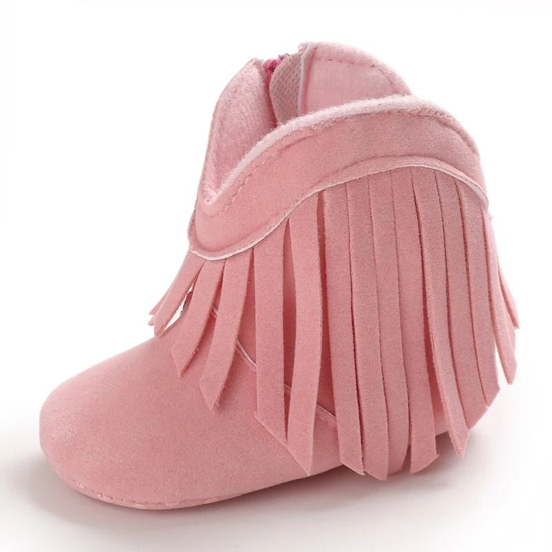 Winter Baby Girl Thick Snow Boots Warm Plush Non Slip Cotton Walking Shoes 4