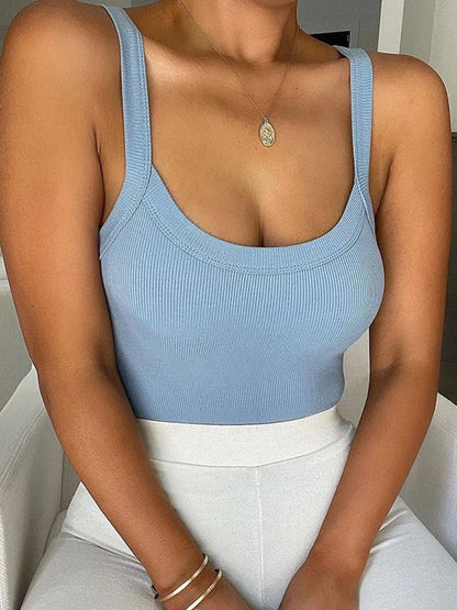 Sleeveless Bodycon Summer Bodysuit For Women Slim Sheer Casual Basic Top 4