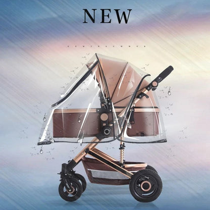 Universal Stroller Rain Cover Transparent Windproof Waterproof Baby Weather Shield 4