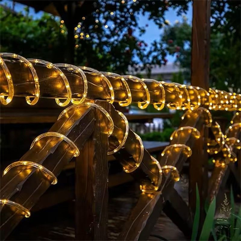 Solar Tube Rope String Lights For Outdoor Decor 2