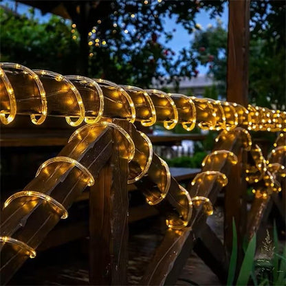 Solar Tube Rope String Lights For Outdoor Decor 2