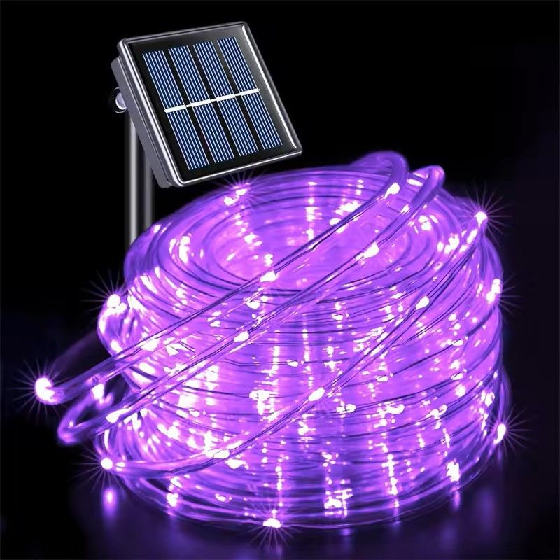 Solar Tube Rope String Lights For Outdoor Decor 13