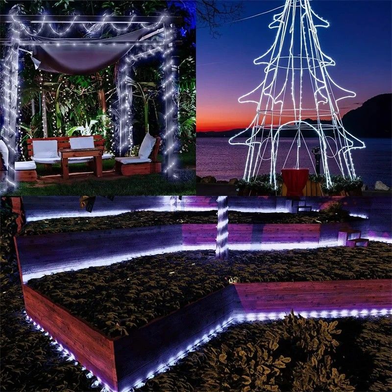 Solar Tube Rope String Lights For Outdoor Decor 6
