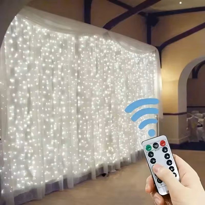 LED Curtain String Lights with Remote Control